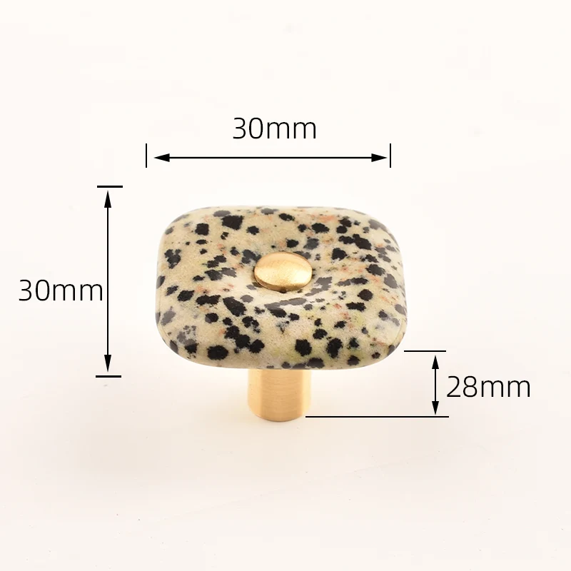 TENCHTWO Квадратные ручки для шкафов из латуни с агатом