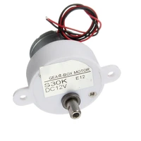 dc 12v electric brushless dc motor high torque gear motor geared box s30k reduction motor 7 5rpm 2 wires for electronic toys fan