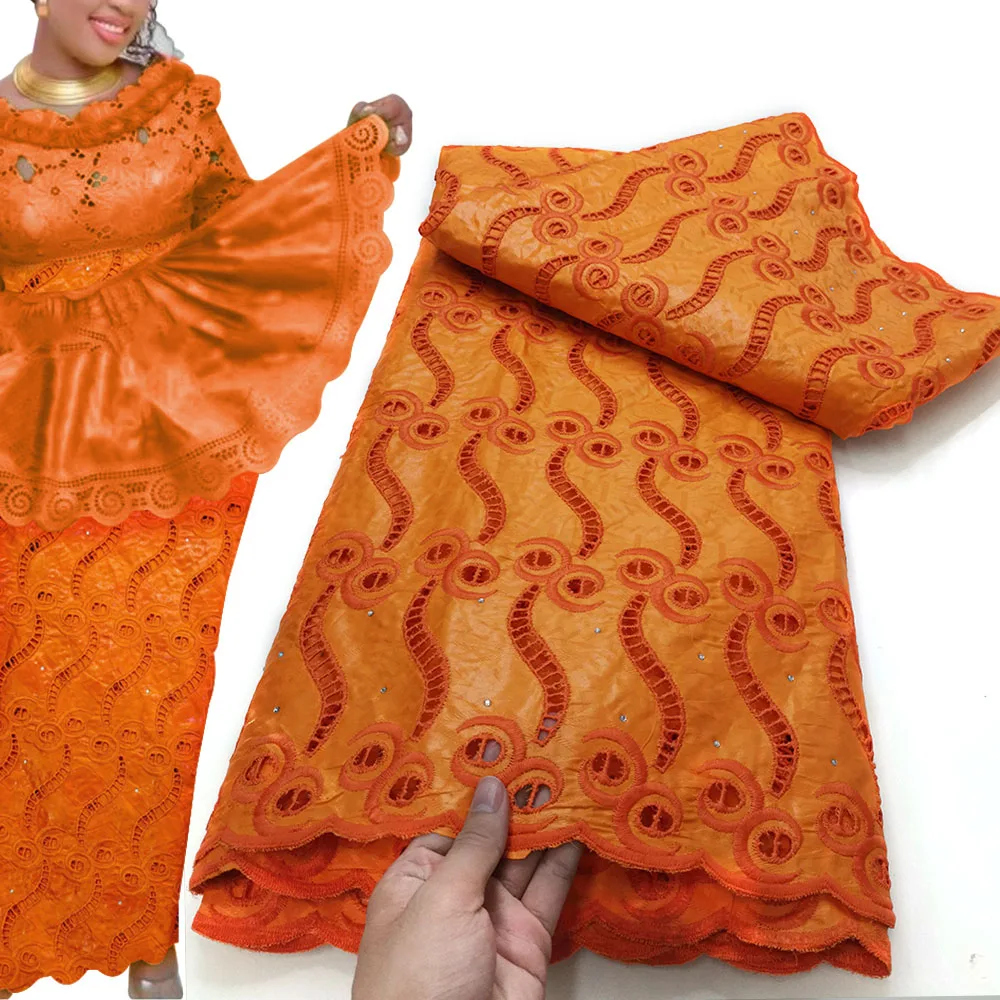 

Bestway New Bazin Riche Perfumed Brocade Lace Fabric Swiss Quality Cotton Borer Embroidery Guinea African Lace Fabric 2.5 Yards