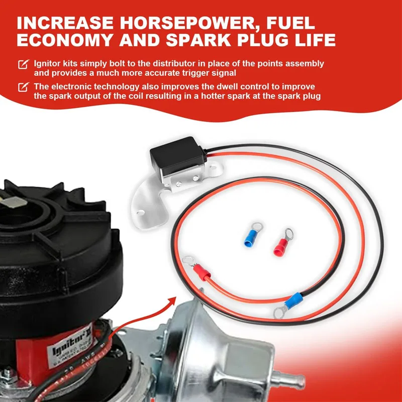Комплект для преобразования электронного зажигания 1181 подходит PerTronix 8-Cyl одна