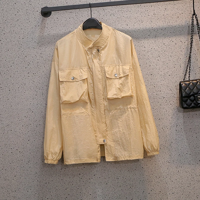 

SuperAen 2022 Oversized Solid Woman Jacket Clothing Spring Summer New Fashion Slim Windbreaker Loose Sunscreen Coat