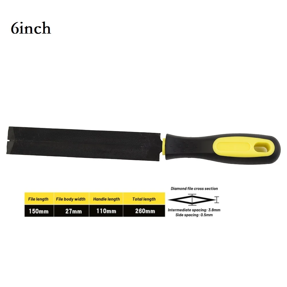 1pc Pruning Saw File 260mm Carpentry Durable File Hand Tool High Quality Prismatic File Rasp T12 Bearing Steel