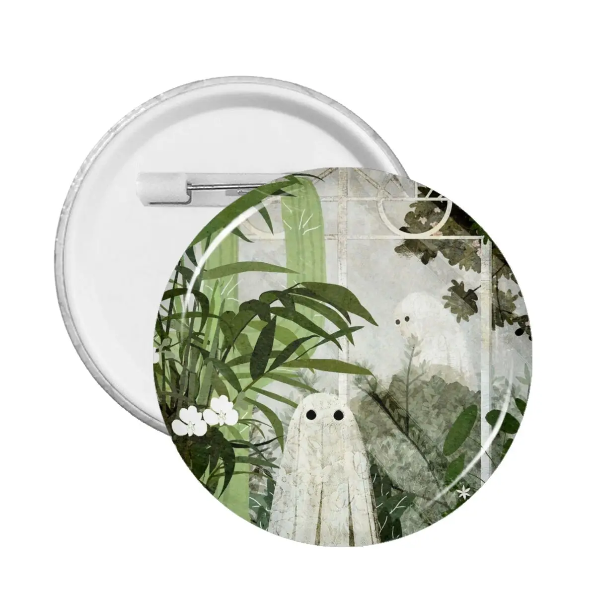 

Ghost Lapel Pins Creative Collar Badge for Hat Jungle Badges Brooches 59mm Anime Accessories