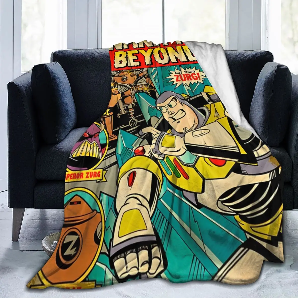 Расслабьтесь История игрушек Базз Лайтер Ретро Комикс Одеяло Мерч Постельные