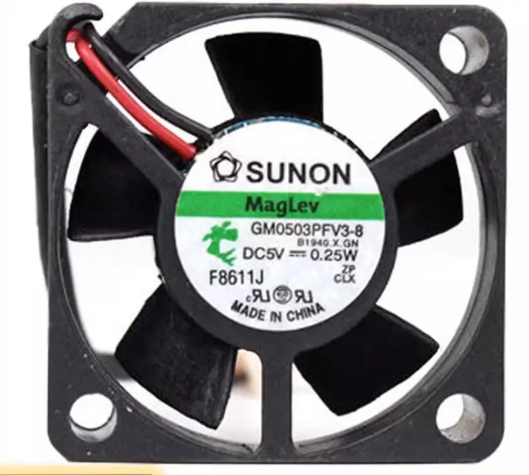 

SUNON GM0503PFV3-8 DC 5V 0.7W 30x30x10mm 2-Wire Server Cooling Fan