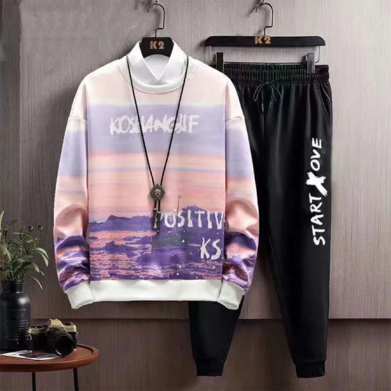 

Men's Sweater Spring and Autumn Coat New Korean Fashion Suit with Youth Leisure Sports Suit