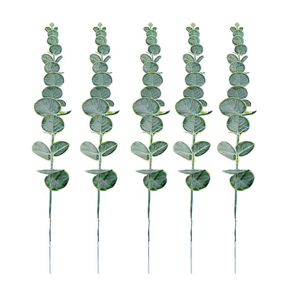 

Eucalyptus Leaves Artificial Stems Greenery Faux Fake Branches Dollar Leaf Bouquet Garland Pick Eucalyptuses Christmas Branch