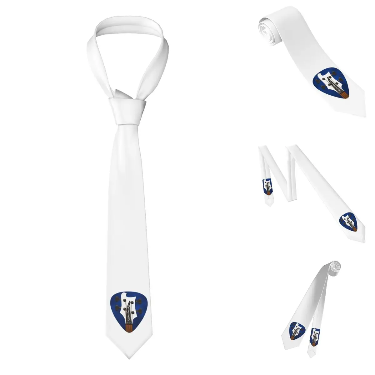 Арт-медиатор грифа гитары-Rickkenbacker 4003 белый басовый галстук для мужчин тонкие