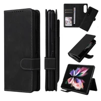 phone case flip pen slot protective cover for samsung galaxy z fold 3 phone accessories