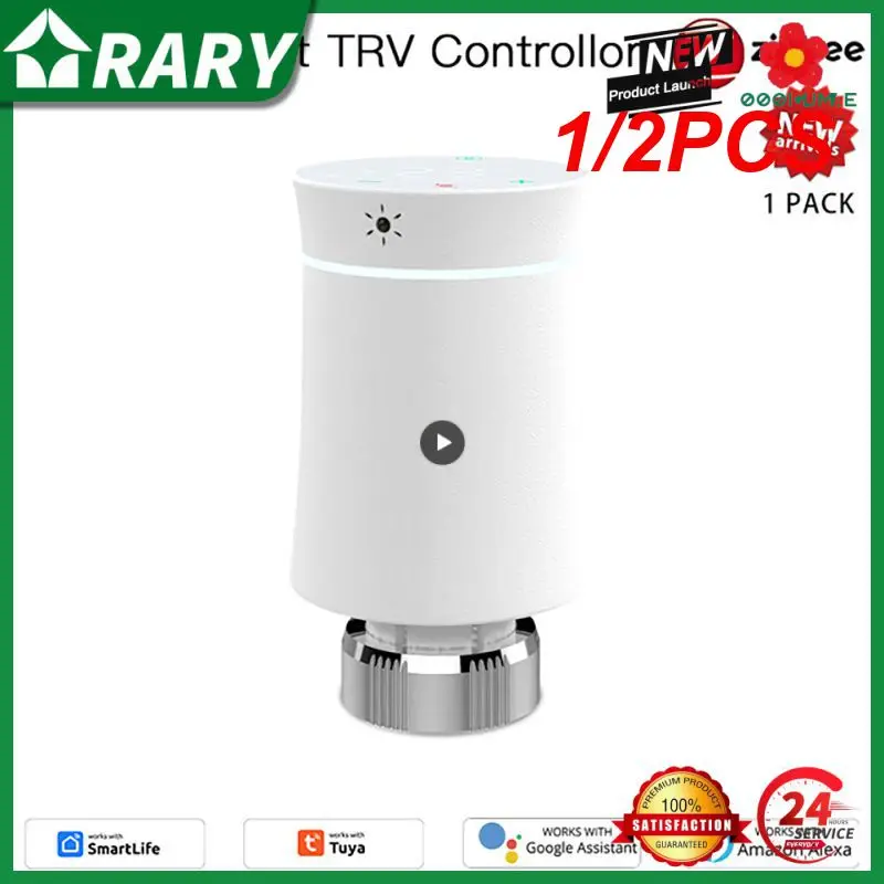 

1/2PCS ZigBee3.0 TRV Tuya Radiator Actuator Valve Smart Programmable Thermostat Temperature Heater Control Alexa home