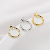 copper earring round simple ear hook earrings 20mm 10pcslot for diy earrings jewelry making accessories