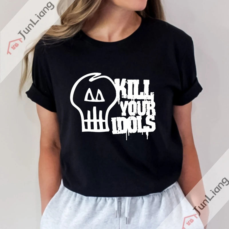 Футболки для фанатов Kill Your Idols Групповая певица Уличная одежда Футболка с