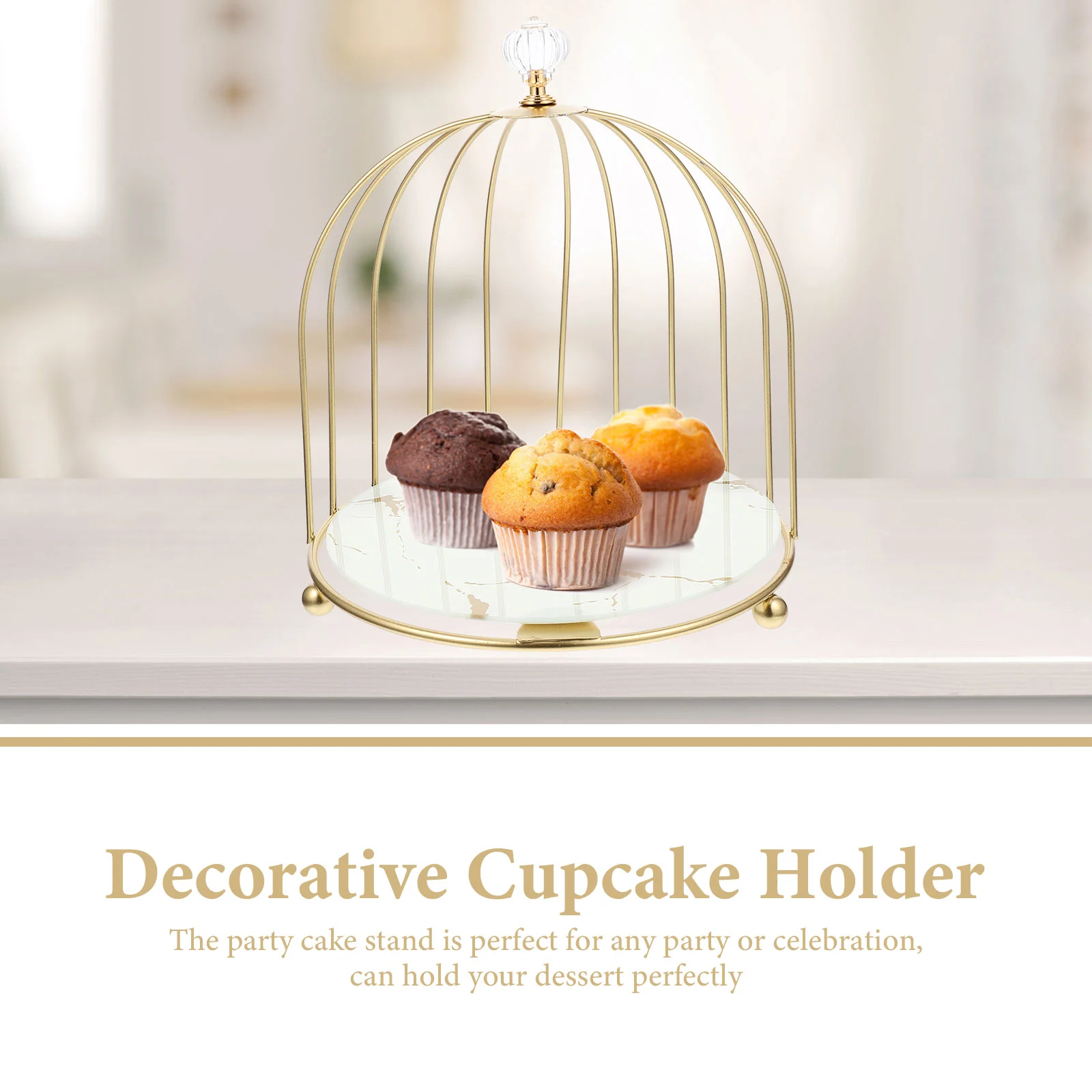 Поднос для демонстрации торта в виде птичьей клетки органайзер макияжа