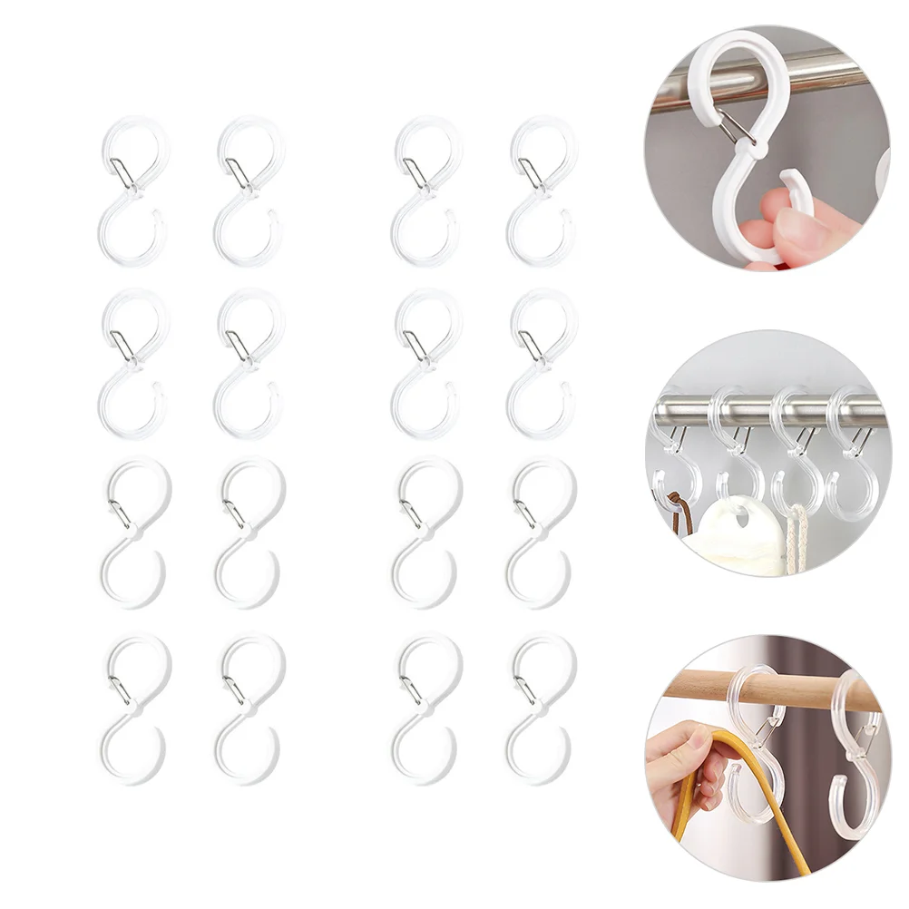 

16 шт., S-образные крючки для занавесок