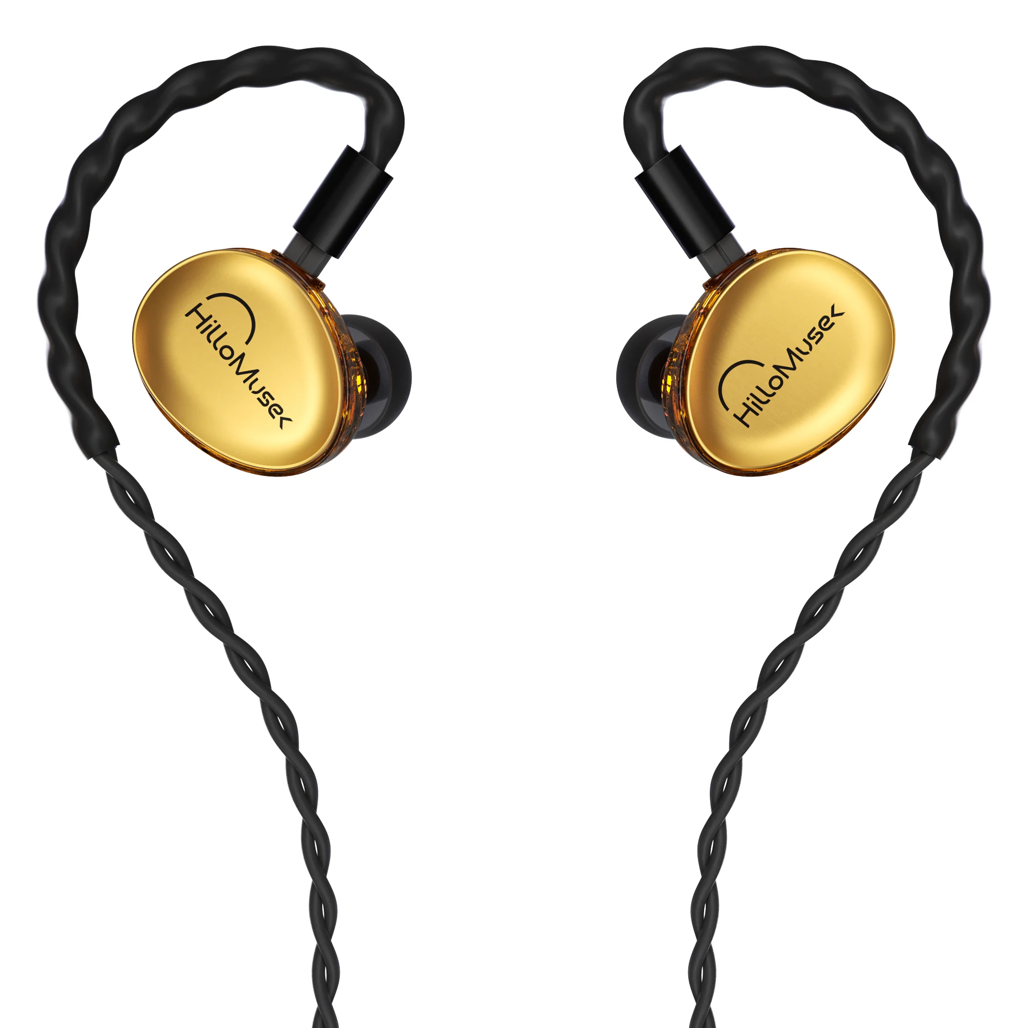 Фото Наушники HilloMusek Audiophile Hybrid IEM 1DD+1BA HiFi со съемным кабелем №1