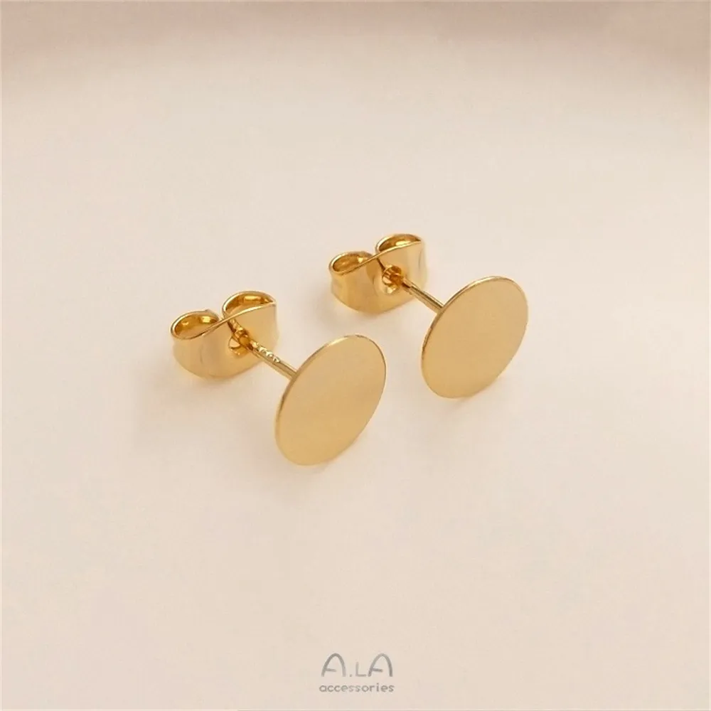 Серебряная игла пробы с подвесными серьгами плоским дном и плоскими