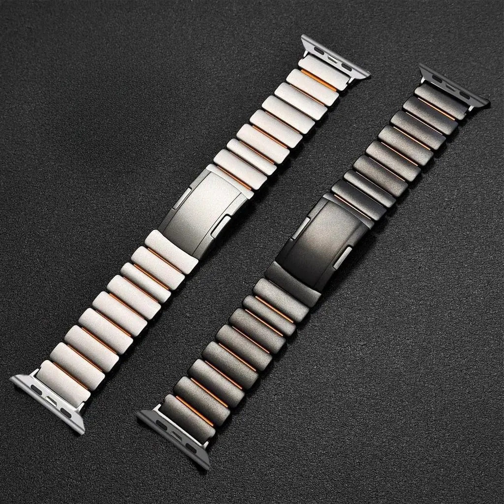 Роскошный титановый силиконовый ремешок для Apple Watch Ultra 32 49 мм 46 мм 45 мм 44 мм 42 мм, браслет для Iwatch Series 11 10 9 8 7 6 SE3 (art.: 3920dcf78bf74) - 3920dcf78bf74