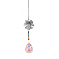 guardian angel car charms rainbow crystal chakra beads with metal angel guardian angel car charms as homecar decoration porch