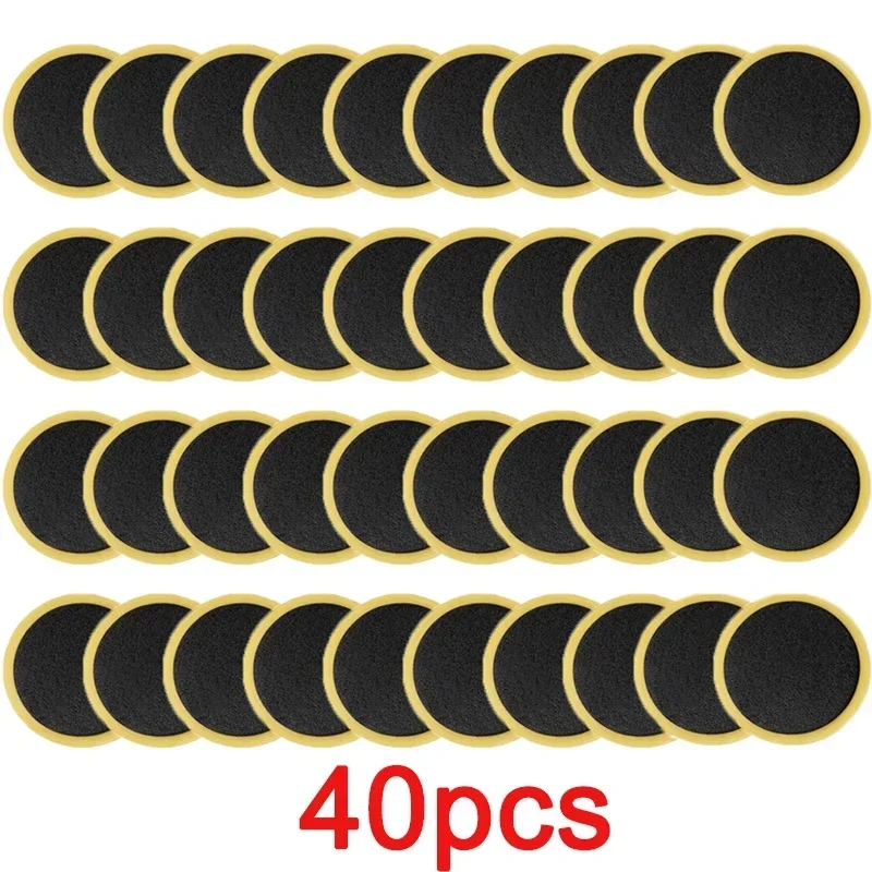 

40/10 шт., ремонтные заплаты без клея для велосипедных шин, быстродействующие клейкие заплатки для велосипедных шин, аксессуары для ремонта езды