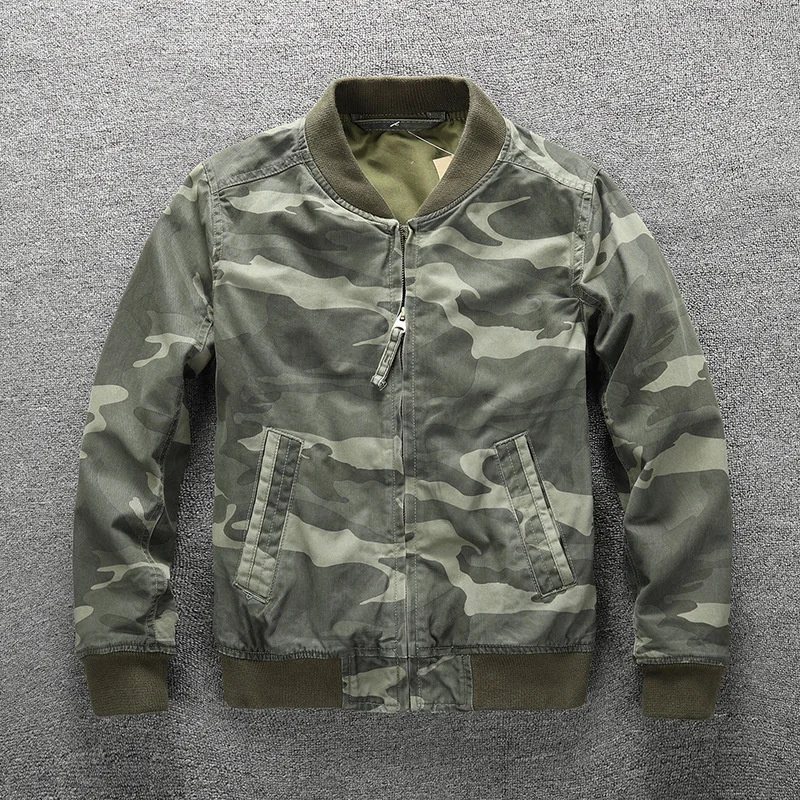 

Washed Military Jackets Style Men's Cotton Comfortable Casual Loose All-Match Outdoor Camouflage Male Coats Clothing