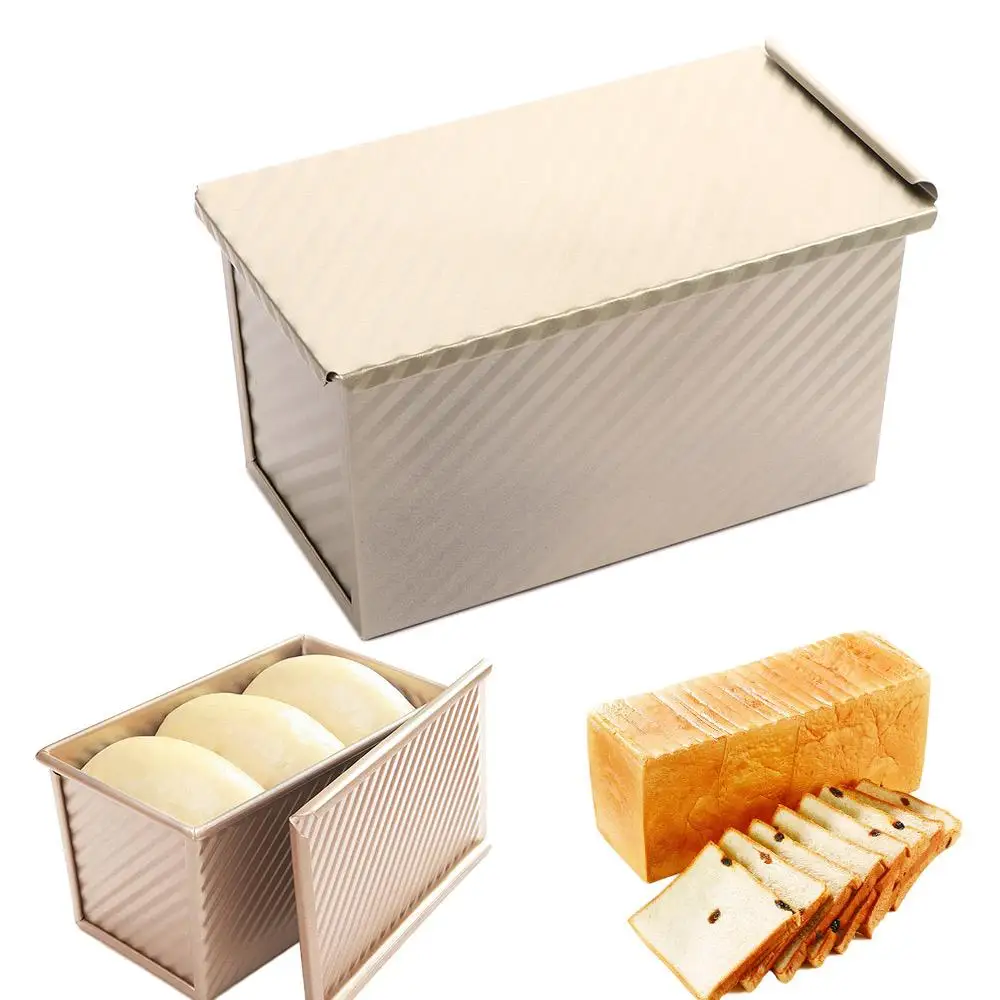 

Aluminum Alloy Cake Baking Toast Loaf Pan With Lid Bakeware Cake Tin Box Pullman Loaf Pan Baking Pan Bread Toast Mold