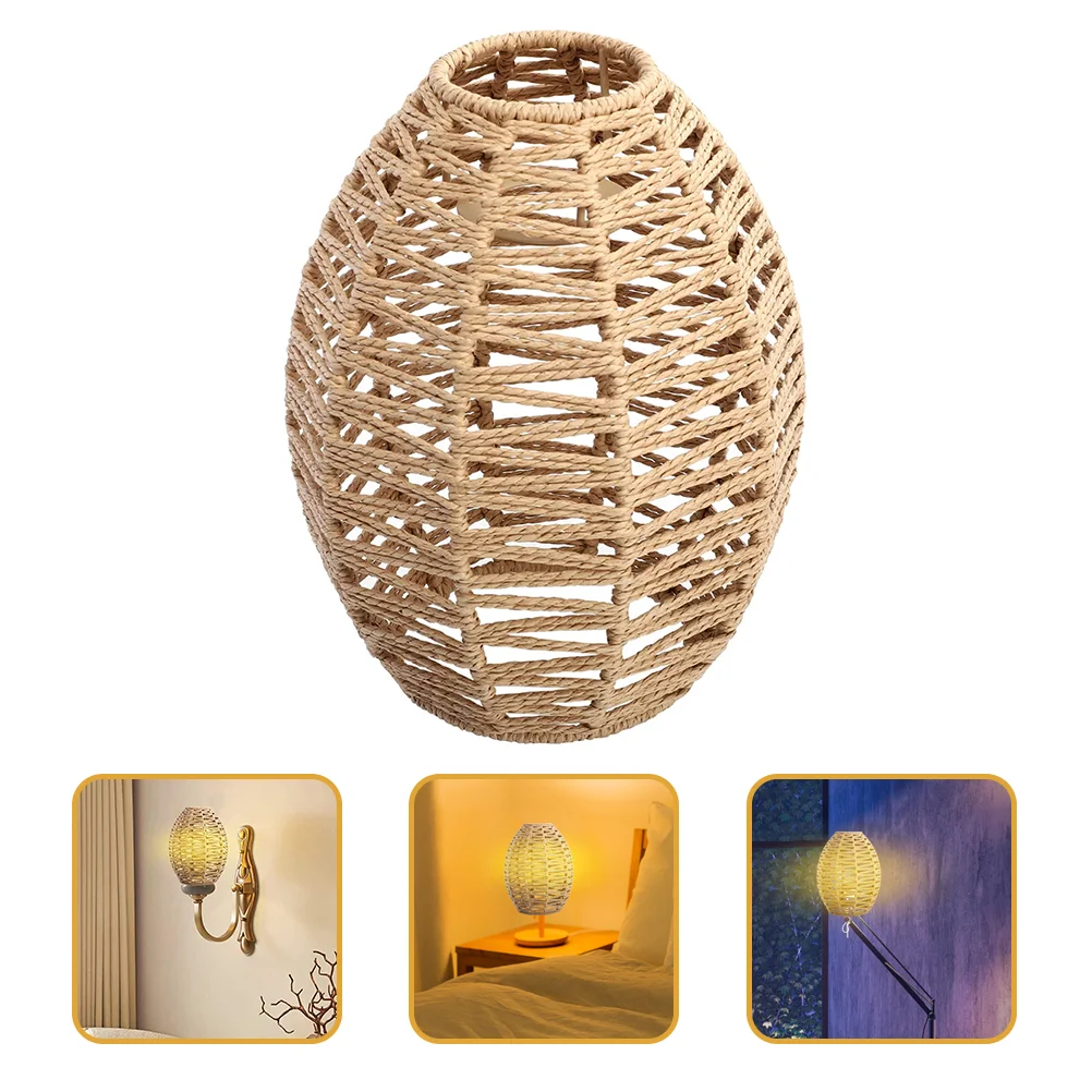 

Light Lamp Cover Shade Ceiling Lampshade Pendant Rattan Chandelier Woven Hanging Cage Hallway Fixtures Rustic Farmhouse Guard