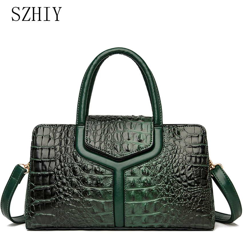 

Crocodile Pattern Shoulder Bag for Women 2021 Fashion Handbags Small Designer Crossbody Luxury Torebki Damskie Listonoszki New