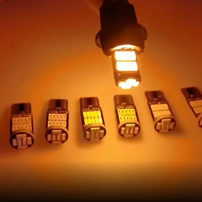 

100 шт. T10 W5W светодиодные лампы CANBUS для салона автомобиля, купольная дверь, перчаточный ящик, освещение номерного знака багажника, 12 В 4014-26MSD 6500K, белый ледяной синий