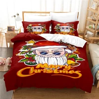 santa claus bedding set duvet cover set 3d bedding digital printing bed linen queen size bedding set fashion design