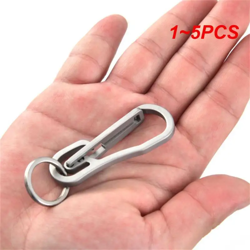 

1~5PCS Carabiner EDC Outdoor Tool Titanium Steel Keychain Buckle Key Ring Climbing Mountaineering Accessories Outdoor Tool