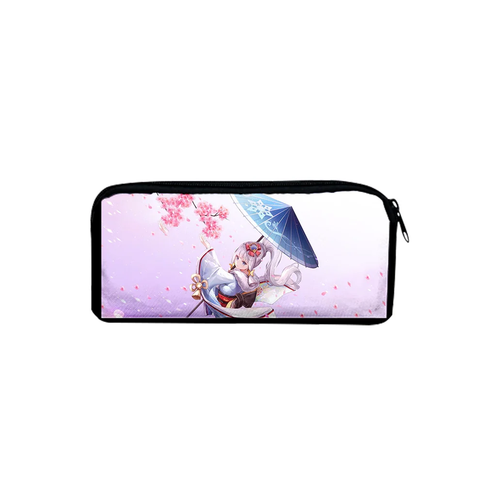 

Student Gift Pen Bag Genshin Impact Kamisato Ayaka Boy Girl Pencil Box Child stationery Storage Bag Pencil bag Simple Student
