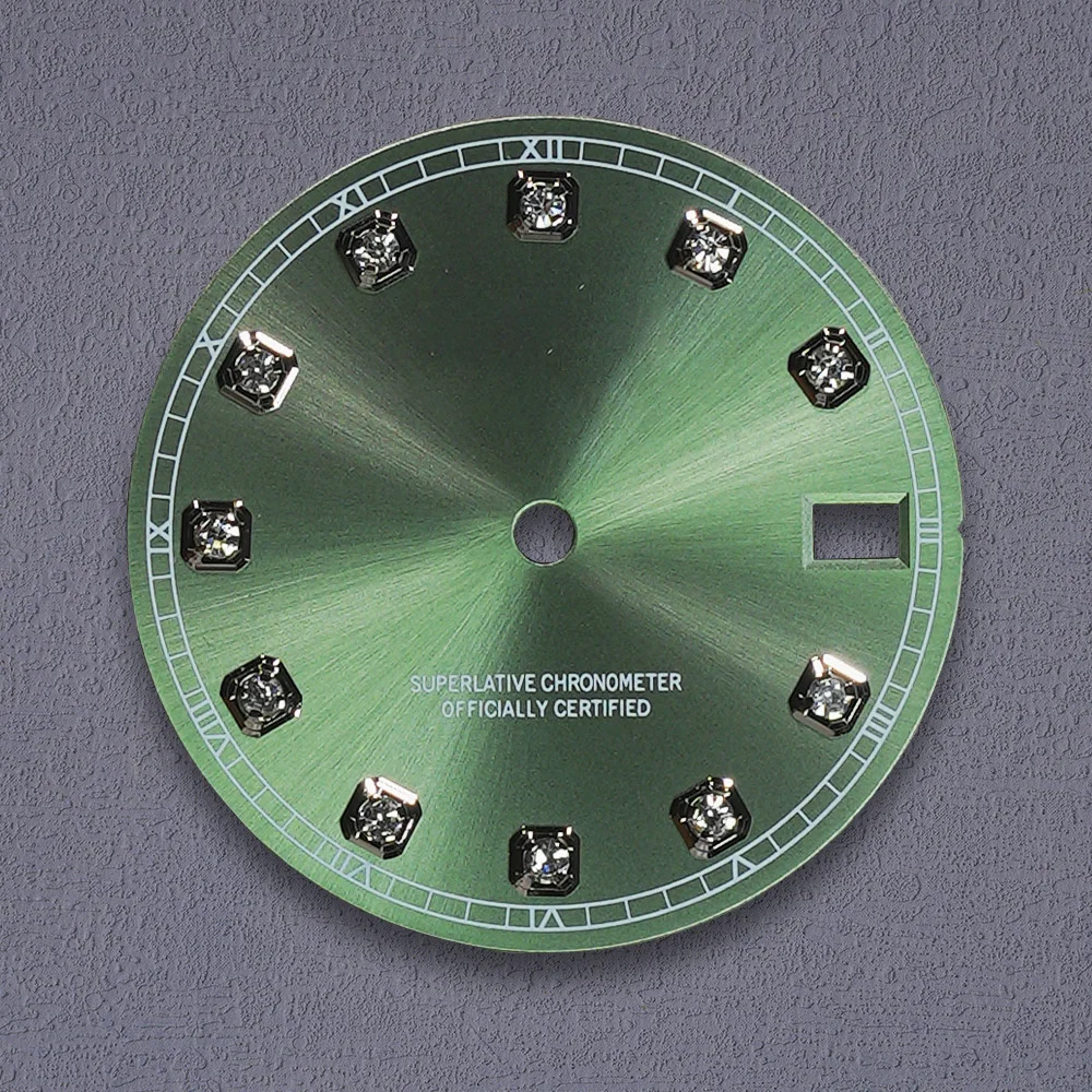 Nh35 Dial S Logo 28,5 мм Алмазный циферблат без светящегося подходит для механизмов NH35 NH36 Инструмент для ремонта аксессуаров для часов (art.: 3920cd0182bd0) - 3920cd0182bd0