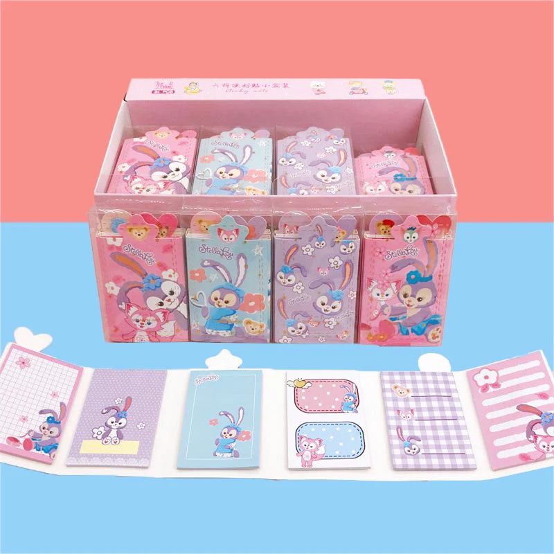 

24Pcs New Cartoon Stellalou 6 Folding Memo Pads Sticky Notes N Times Posted Anime Stickers Boxed Notepad Gift Office Stationery