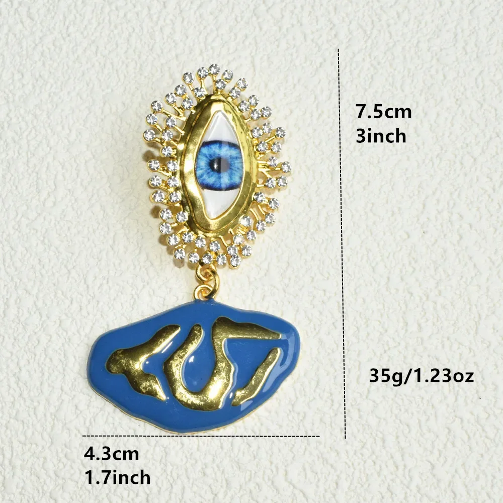 Висячие серьги для глаз из смолы женщин винтажные аксессуары в стиле барокко