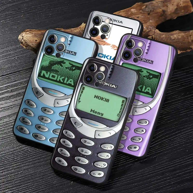 

Retro Classic Back Cover For N-Nokias Funda For iphone 14 Case 11 12 13 Pro Max Mini XS X XR 7 8 14 Plus SE Case Soft Back Cover