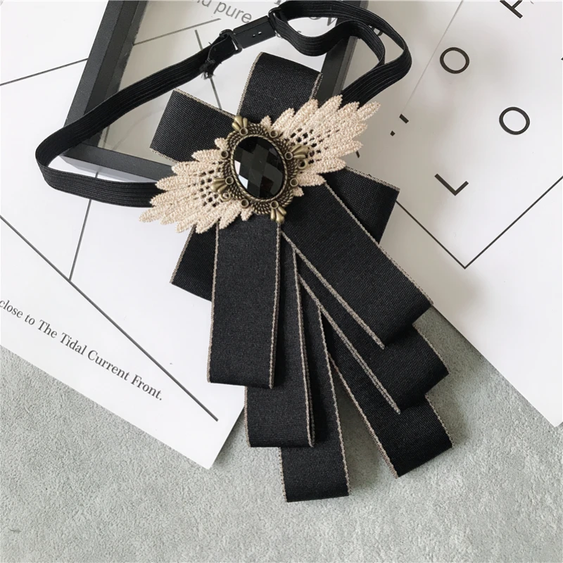 

Korean Fabric Bow Tie Brooch British Neck Tie Shirt Suit Collar Corsage Groom Wedding Party Jewelry Gifts for Men Accessories