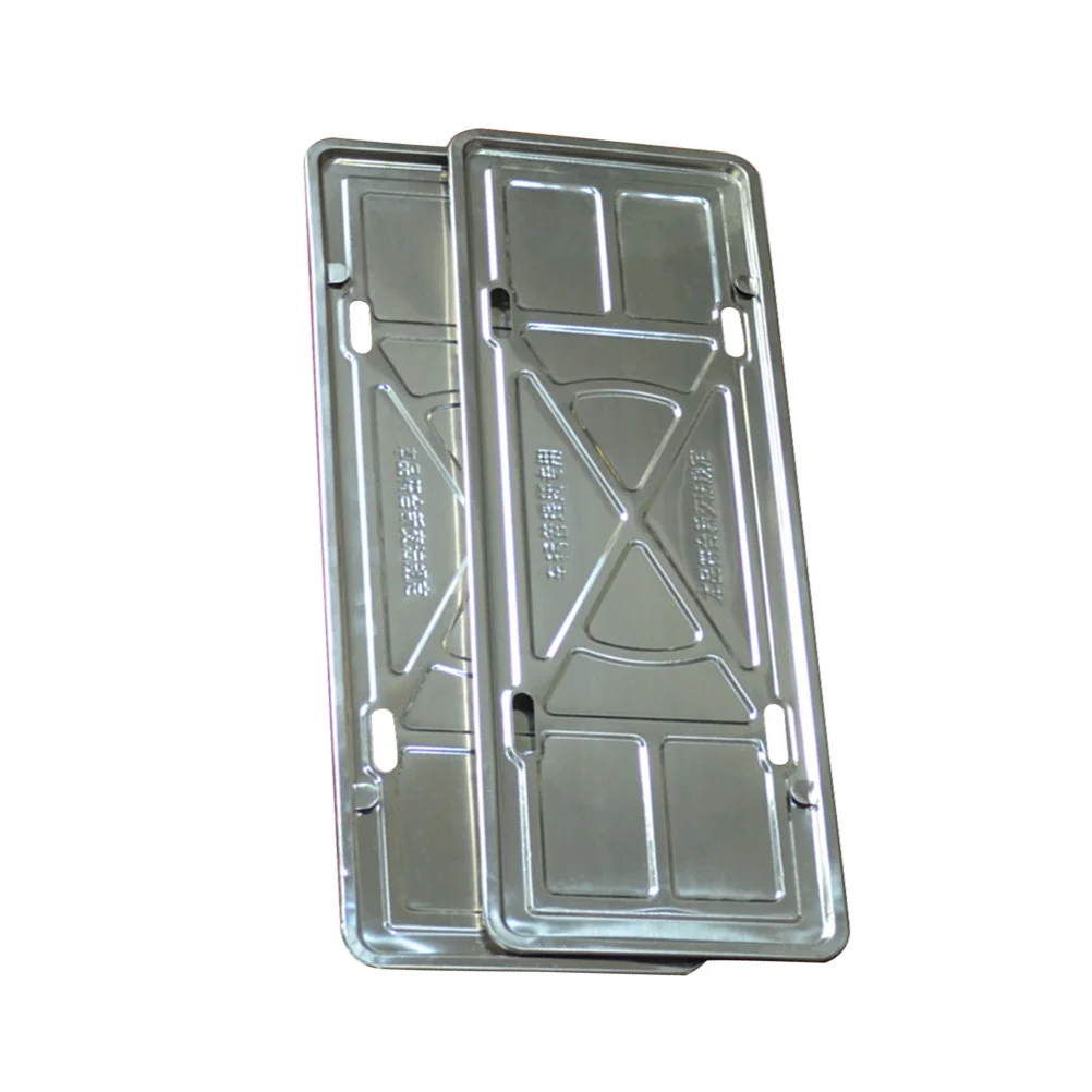 2PCS Stainless Steel Frame Car License Plate Frame License Bracket Holder