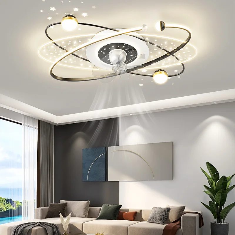 Потолочный вентилятор для гостиной светодиодный электрический с