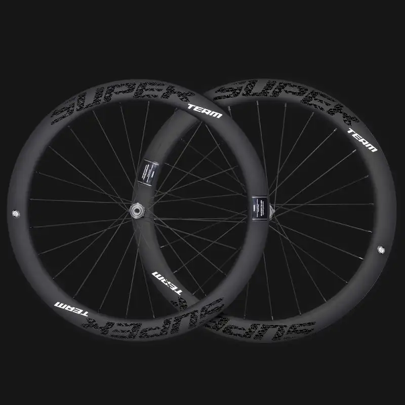 Фото Колесный комплект SUPERTEAM Classic PRO Light D28-50 из карбона, дисковые тормоза, колеса 700C, керамические втулки 36T, спицы Pillar №2