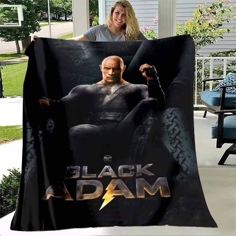 

Черное одеяло с изображением Адама, Dwayne Johnson, одеяло из фильма для кровати, для взрослых и детей, для спальни, гостиной, украшение для дивана, теплый