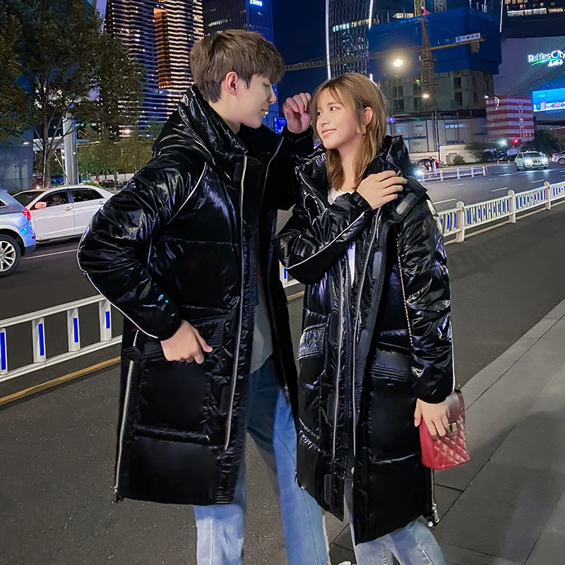 Winter Jacket Men Warm Fashion Oversized Long Down Jacket Men Streetwear Loose Thickened Hooded Coat Mens Parker Clothes M-4XL