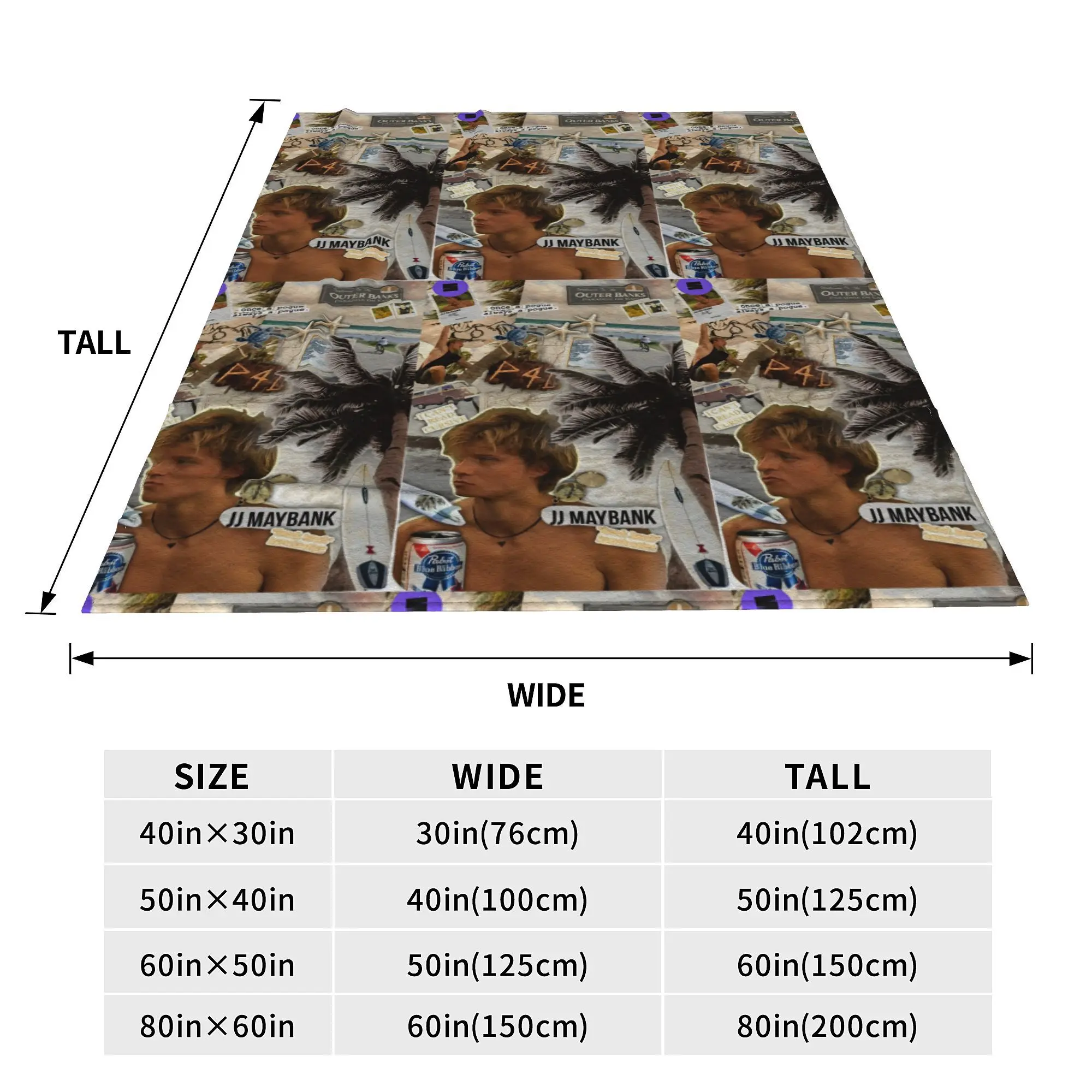 OBX Blanket Flannel Decoration JJ Maybank Multi-function Soft Throw Blankets for Bed Outdoor Plush Thin Quilt