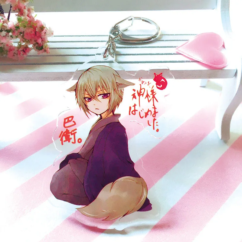 Брелок для ключей в японском стиле из искусственной кожи акриловый мультяшный