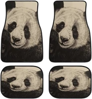 panda bear animal car mats frontrear 4 piece full set carpet car suv truck floor mats with non slip back