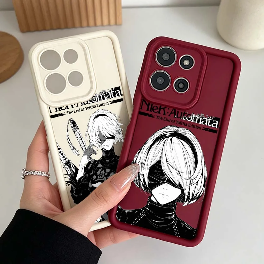 Фото Чехол для телефона NieR Automata Anime для Motorola Moto G86 G85 G75 G56 G06 Edge 70 60 50 Fusion Eye Ladder, силиконовый чехол №2
