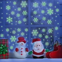 luminous snowflake wall stickers glow in the dark decal for kids baby rooms bedroom christmas home decorations