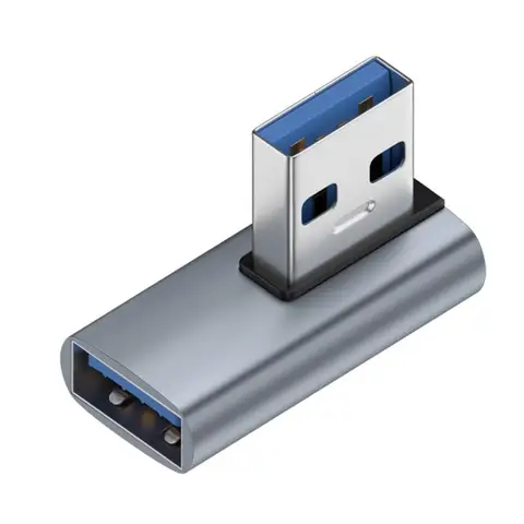 Угловой USB-адаптер RYRA с углом 90 градусов, левый и правый угловой разъем USB 3,0, переходник «Папа-мама» для ноутбука, ПК, планшета, USB-адаптер