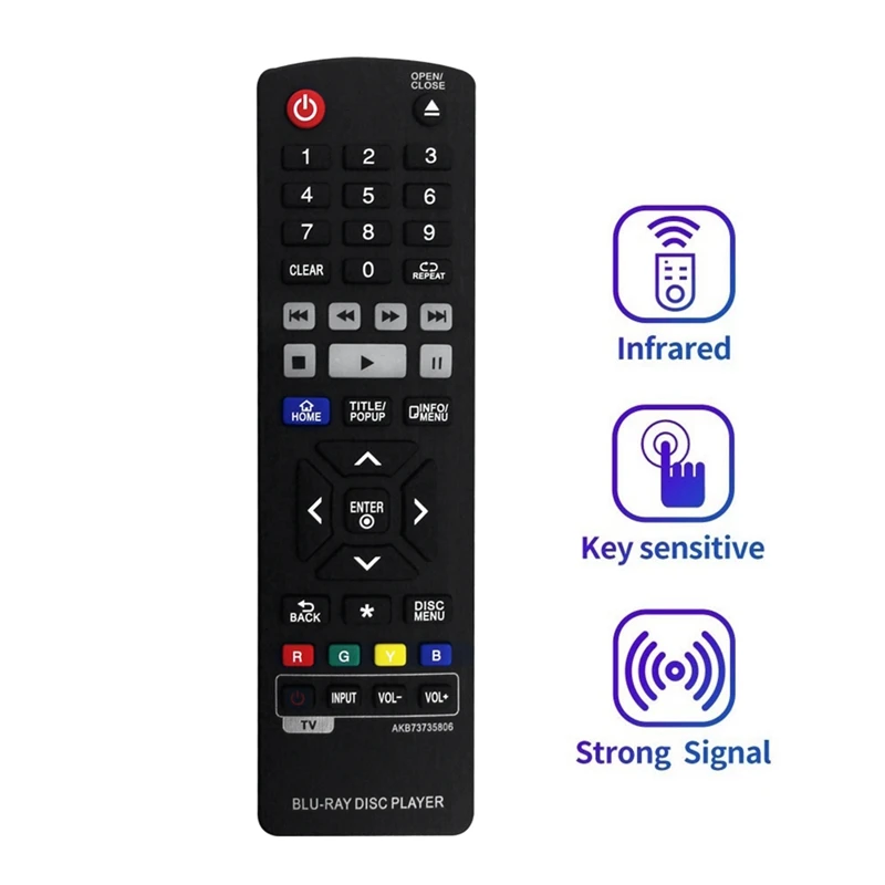 Replace AKB73735806 Remote For Blu-Ray Player UBK90 BP330 BP430 BP430N BP530 BP540 BPM54 BP735 BP735B BP550 BP630