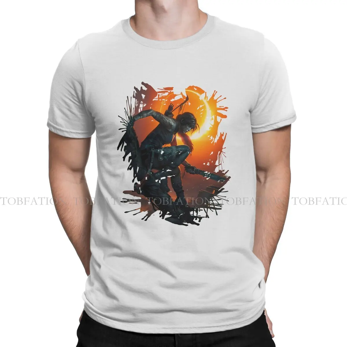 Мужская хипстерская футболка с круглым вырезом в стиле Харадзюку