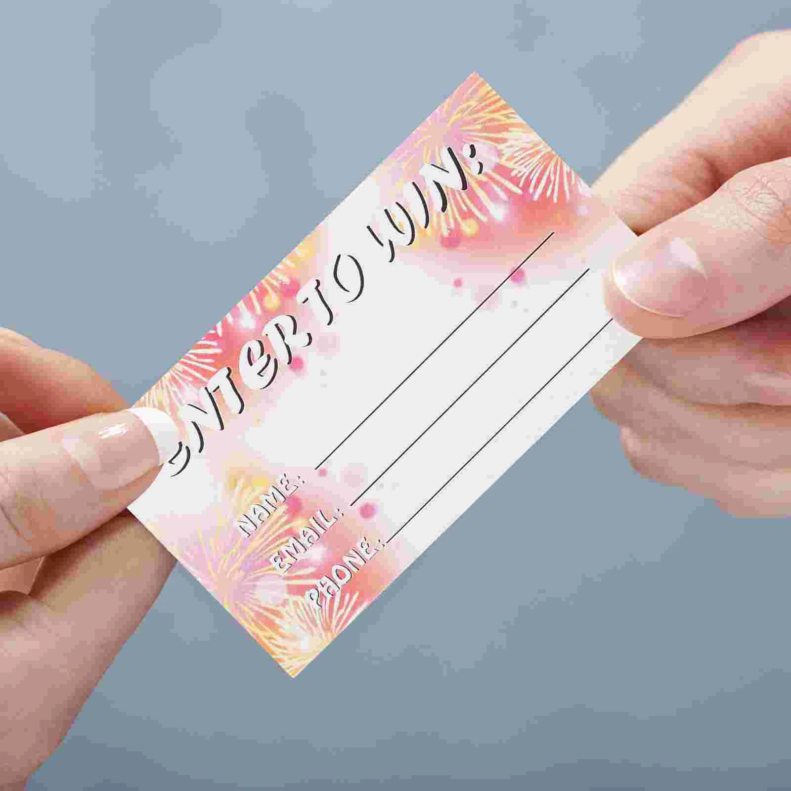 100 листов билетов на лотере для вечеринок многофункциональные пустые лотерейные